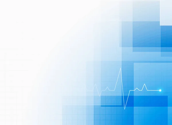 blue medical healthcare background with cardiograph