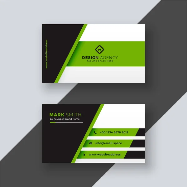 professional green business card template