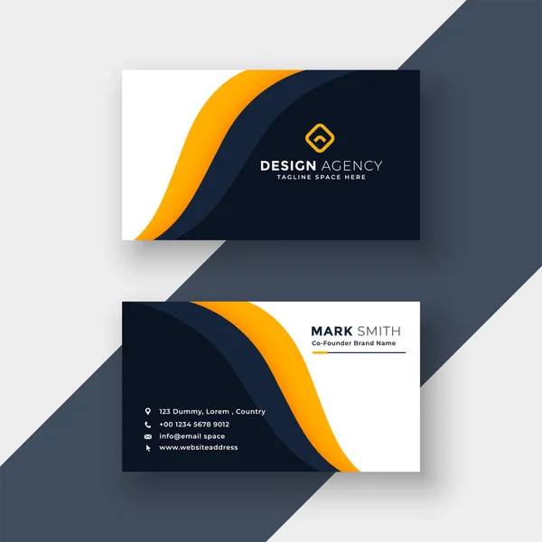 awesome yellow business card template