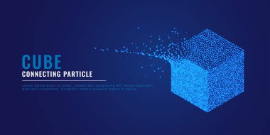 3D küp parçacık sistemi arka plan