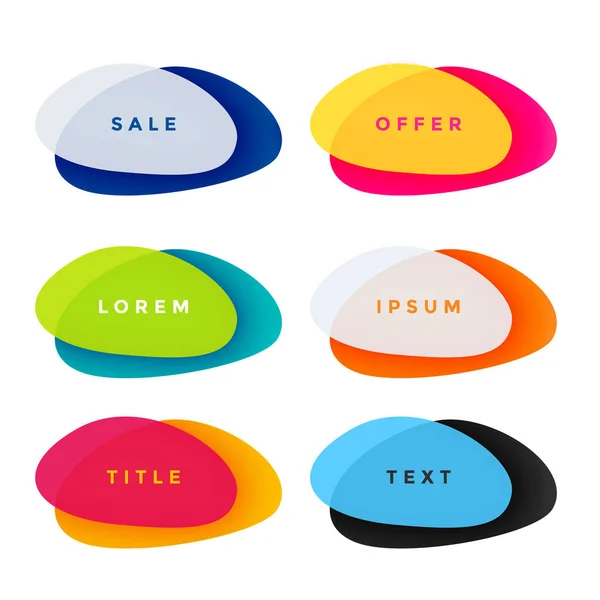 Colorful Sale Label Design Set — Stock Vector