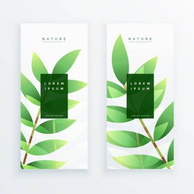 dikey afiş güzel eko yeşil yaprakları