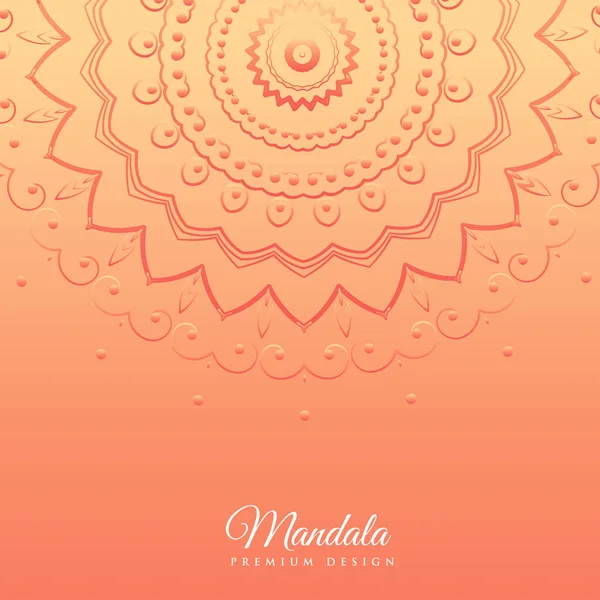 Fondo Naranja Con Diseño Mandala — Archivo Imágenes Vectoriales