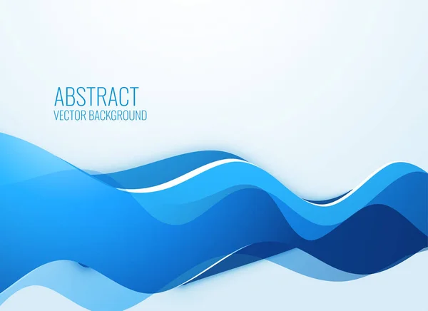 Fondo Abstracto Ondulado Azul Elegante — Vector de stock