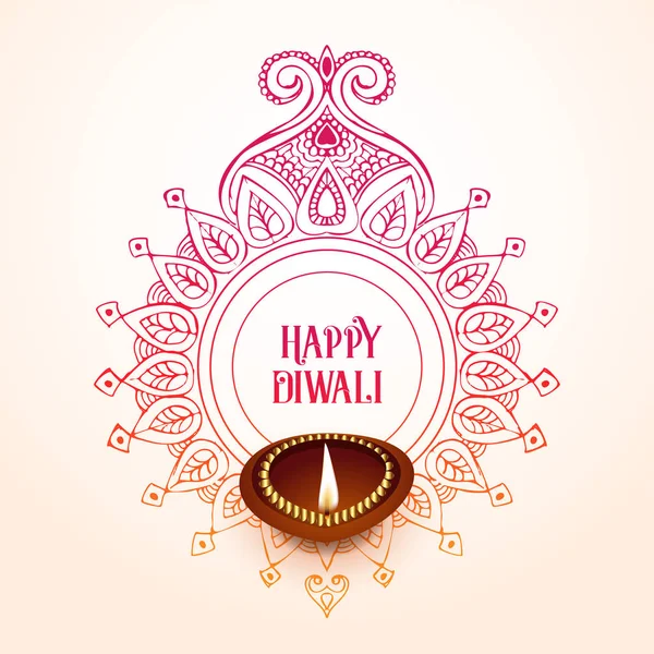 Kreativa Happy Diwali Bakgrundsdesign — Stock vektor