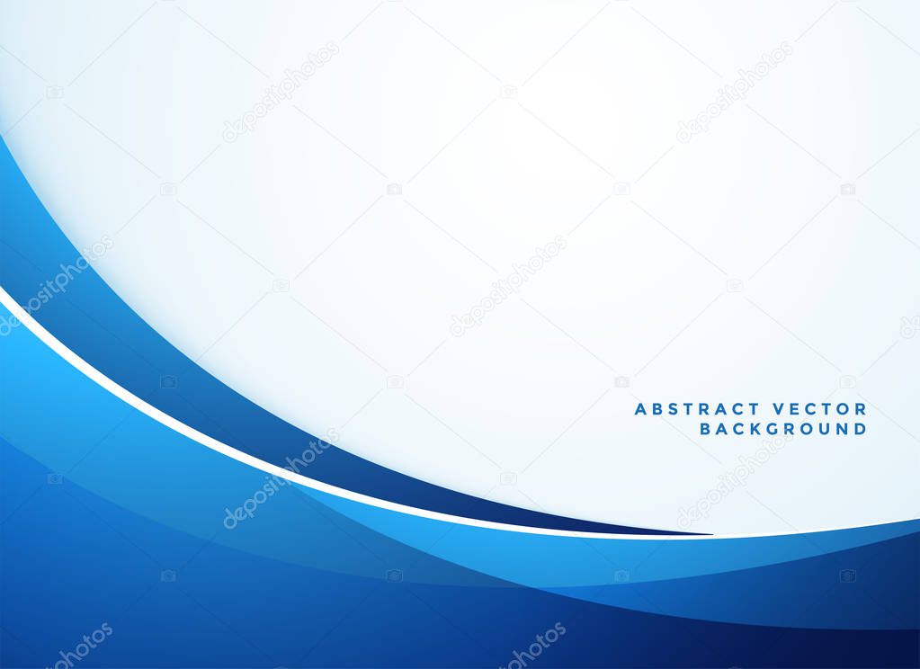 abstract blue wavy business style background