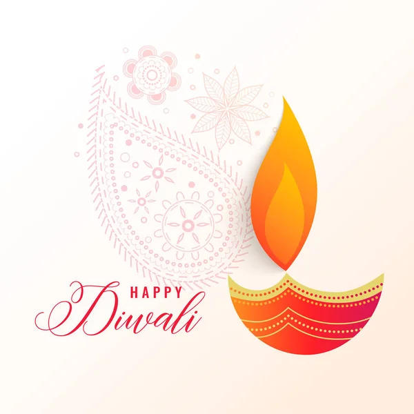 Beautiful Diwali Decorative Diya Background — Stock Vector