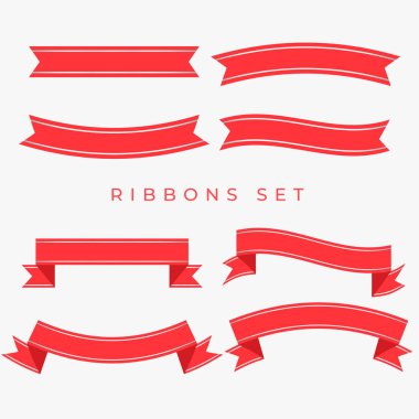 düz kırmızı kurdela süsleme seti