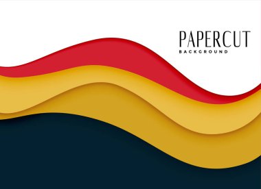 dalgalı tarzı zarif papercut arka plan