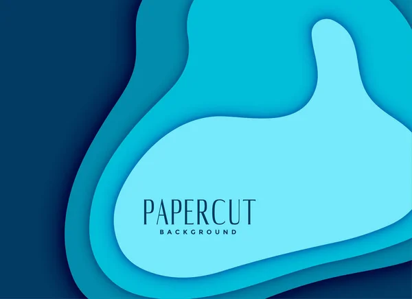 Kék Absztrakt Papercut Alnyomatban — Stock Vector