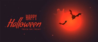 Kızıl ay ve uçan yarasalarla ürkütücü cadılar bayrağı