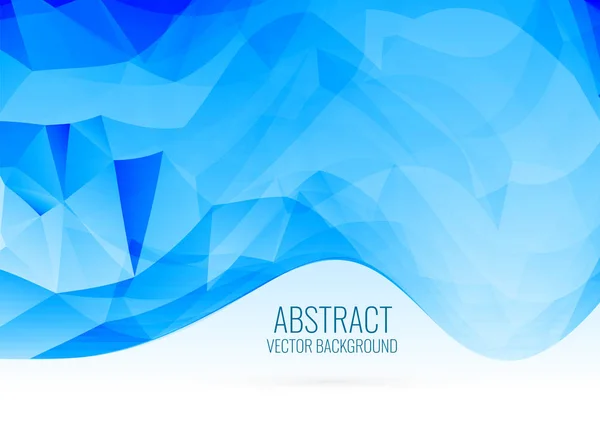 Abstracto Azul Forma Ondulada Triángulo Fondo — Vector de stock