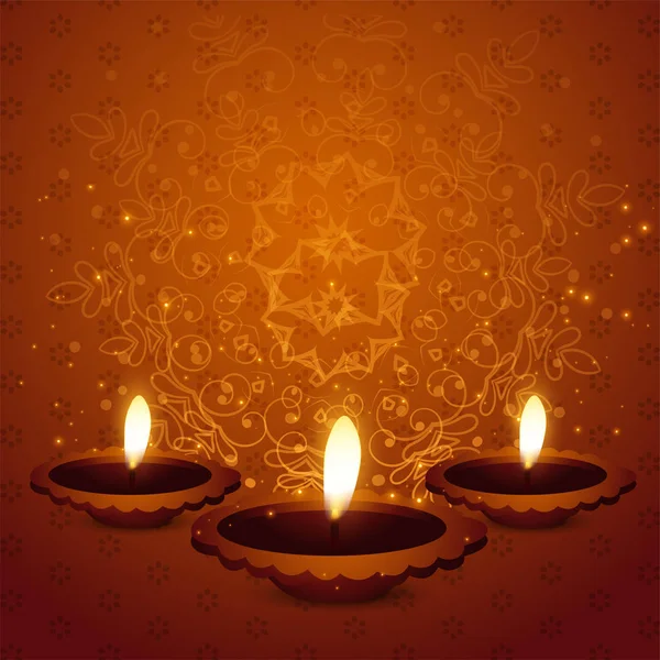 Hindu Diwali Festival Hermoso Fondo — Vector de stock