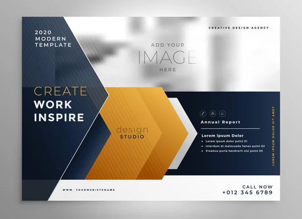 Brochure Professionale Astratta Modello Design — Vettoriale Stock