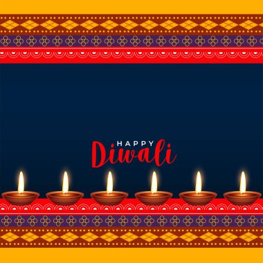 hindu diwali Festivali ethinc tarzı tasarım tebrik