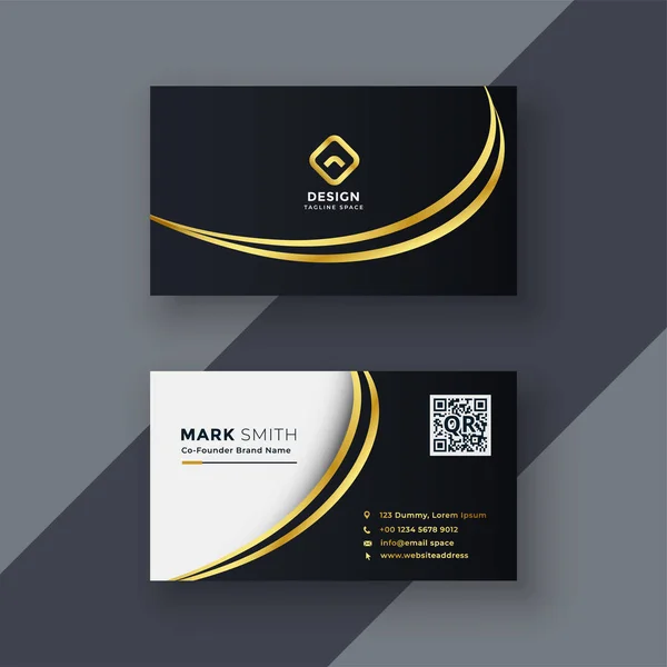 stylish golden creative business card design