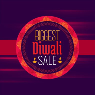 Diwali Satılık poster tasarım şablonu etnik tarzda
