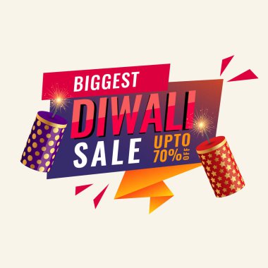 kraker ile Diwali soyut satışı büyük başlığı