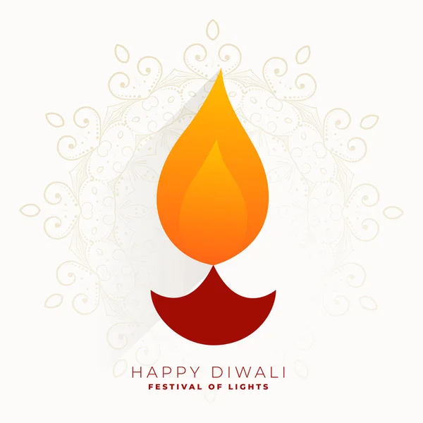 simple creative diwali festival diya greeting