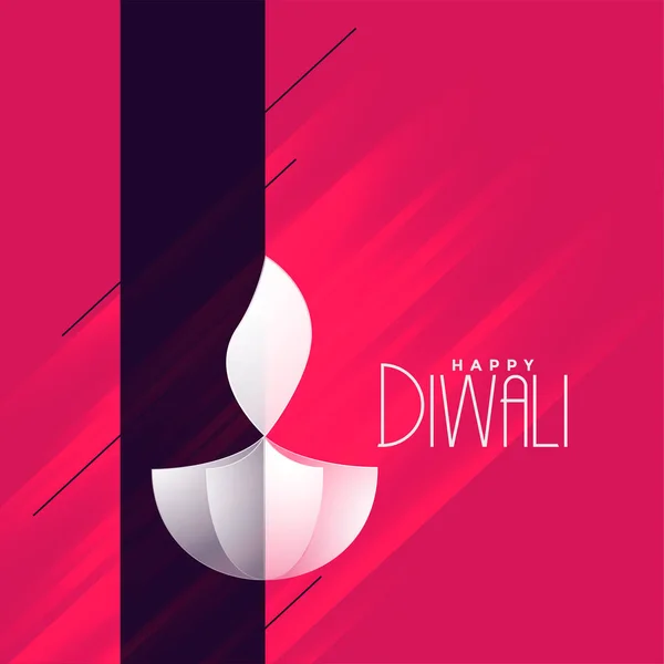 Élégant Créatif Diwali Diya Accueil Arrière Plan — Image vectorielle