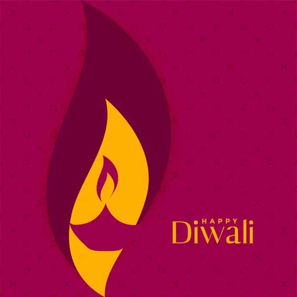 Glücklich Diwali Kreative Diya Design Hintergrund — Stockvektor