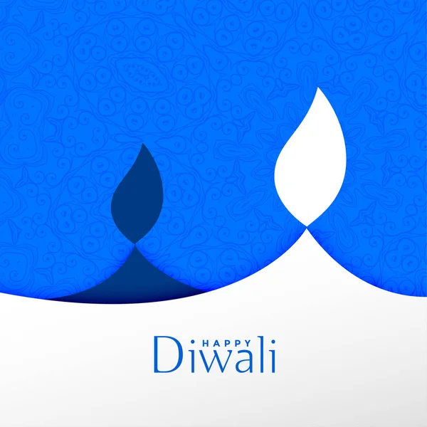 Happy Diwali Festival Hintergrund Mit Kreativem Diya Design — Stockvektor