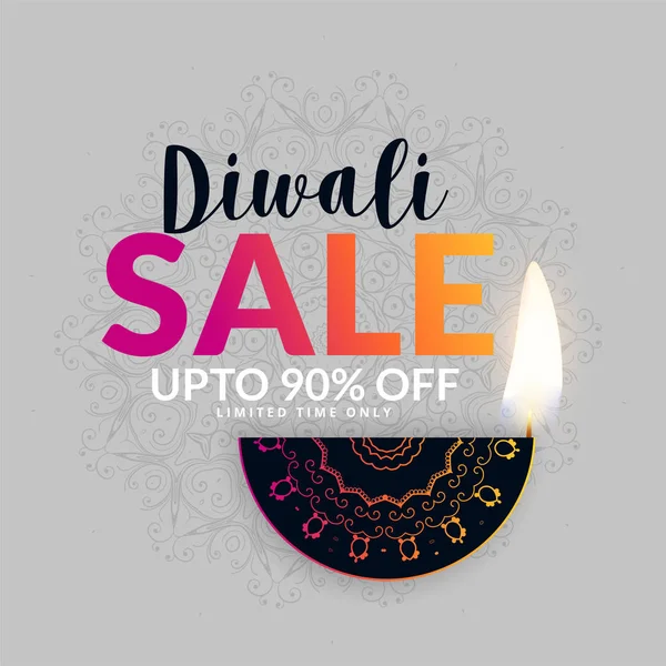 Diwali Festival Vente Bannière Conception Fond — Image vectorielle