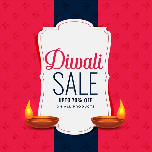 trendy diwali sale banner with two diya lamps