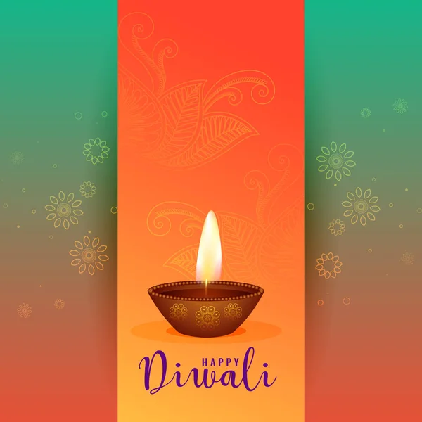 beautiful happy diwali festival greeting design