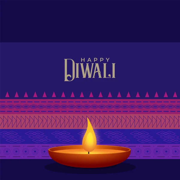 Etnische Diwali Festival Achtergrond Stijlsjabloon — Stockvector