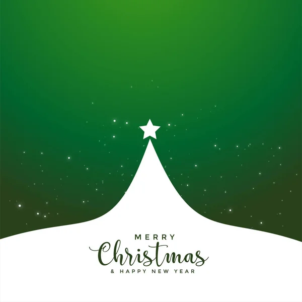 Grüne Frohe Weihnachtsbaum Plakatentwurf — Stockvektor