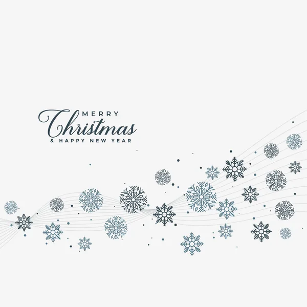 Feliz Natal Flocos Neve Design Fundo —  Vetores de Stock