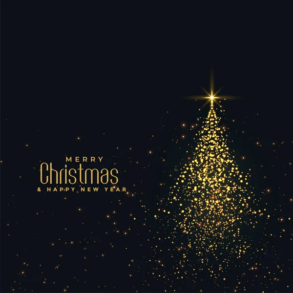 Altın parçacıklarından yapılmış güzel noel ağaçları.