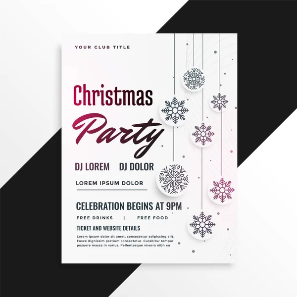 christmas party festival flyer design