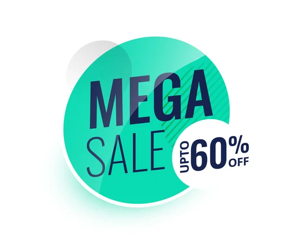 Mega Sale Modernes Etiketten Oder Banner Design — Stockvektor