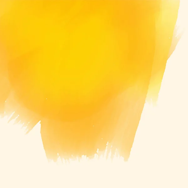 Жовтий Акварельний Фон Пензлем Фарби — стоковий вектор