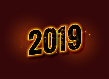 mutlu yeni yıl parlayan 2019 arka plan