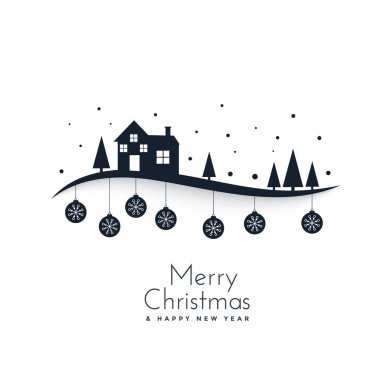 neşeli Noel Festivali için muhteşem kış sahne