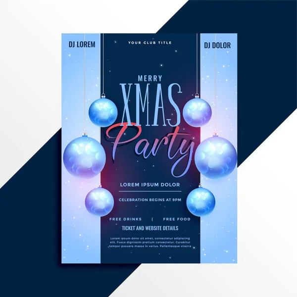 elegant christmas party poster flyer design