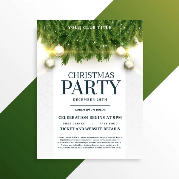 christmas holiday party flyer design template