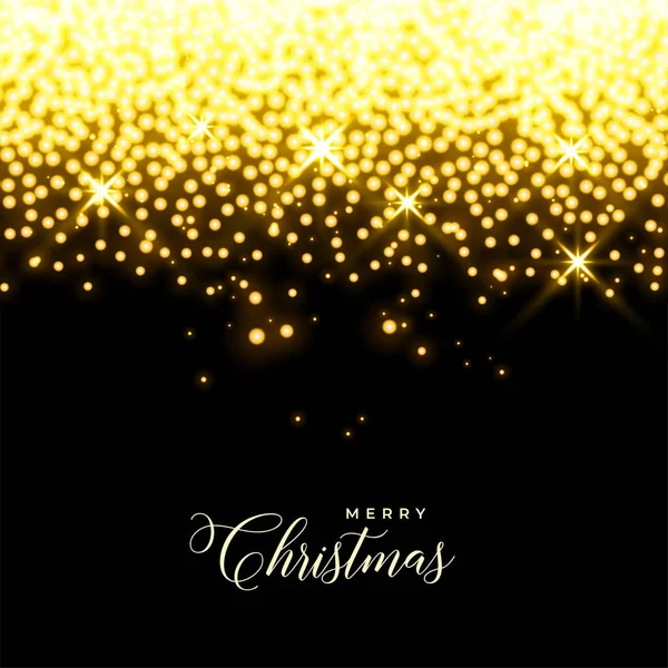 Светящиеся Золотые Звезды Сияющий Рождественский Фон — стоковый вектор
