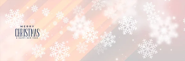 Schöne Schneeflocken Banner Für Weihnachten — Stockvektor