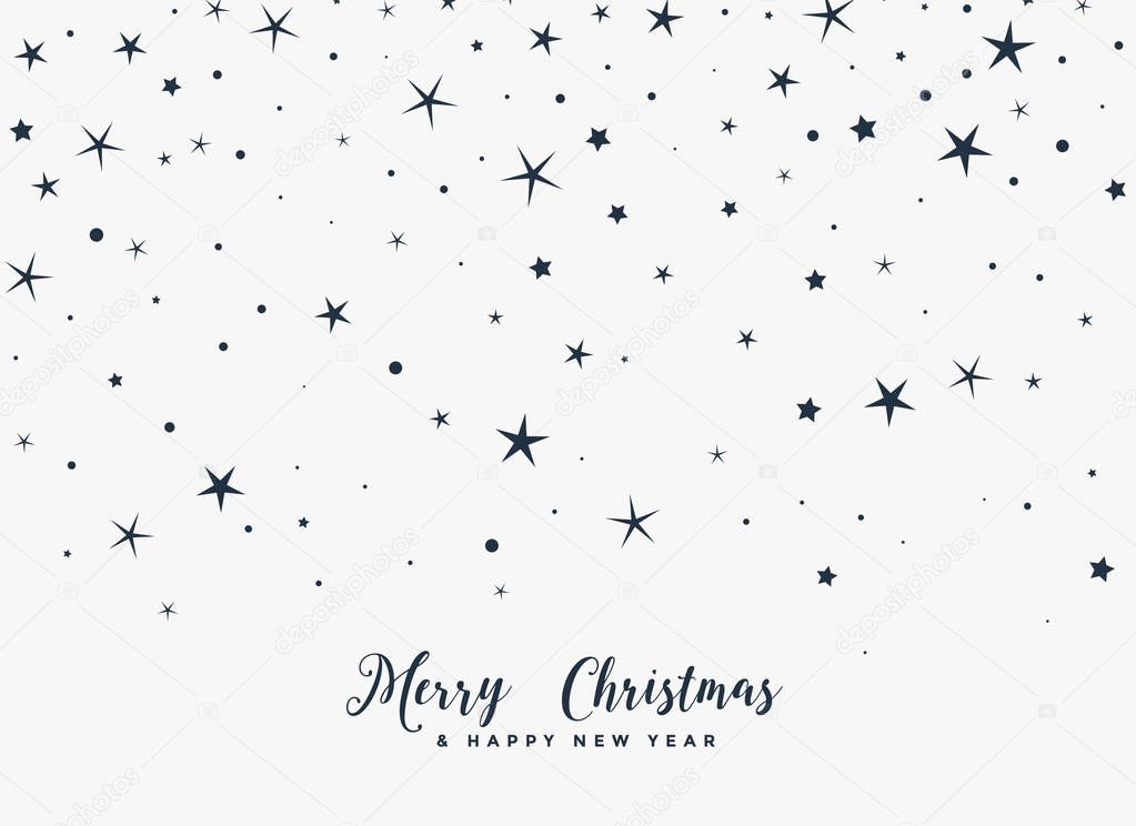 merry christmas falling stars background