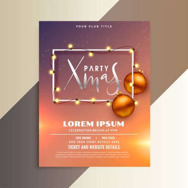 güzel Noel afiş poster davet şablonu