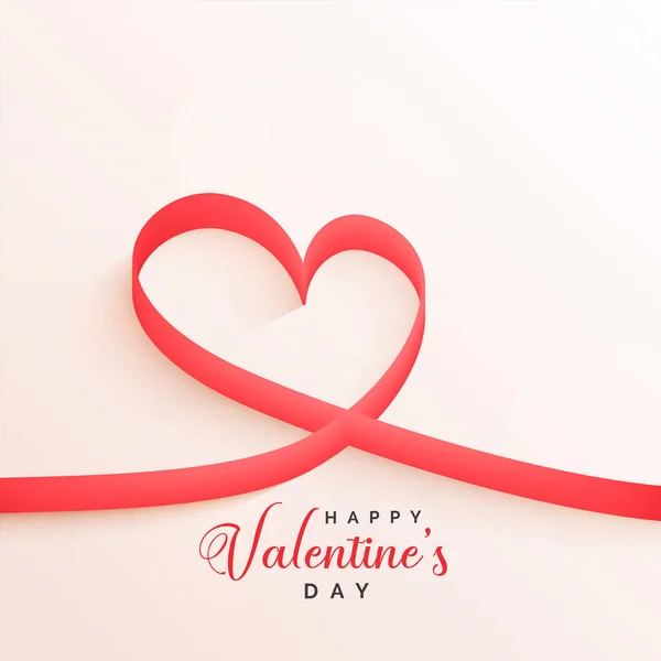 Elegant Valentines Day Ribbon Hearts Background — Stock Vector