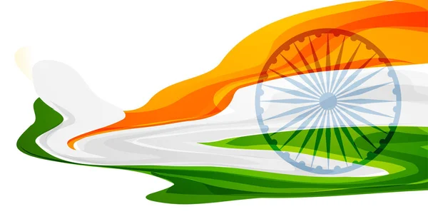 Projekt Flagi Indii Streszczenie Transparent — Wektor stockowy