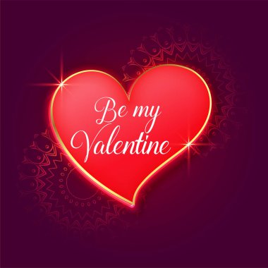 Güzel sevgililer günü kartı. Parlak, kırmızı kalpli.