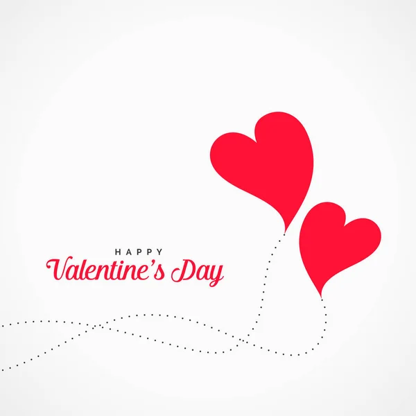 Fliegende Herzen Gestalten Valentinstag Hintergrund — Stockvektor