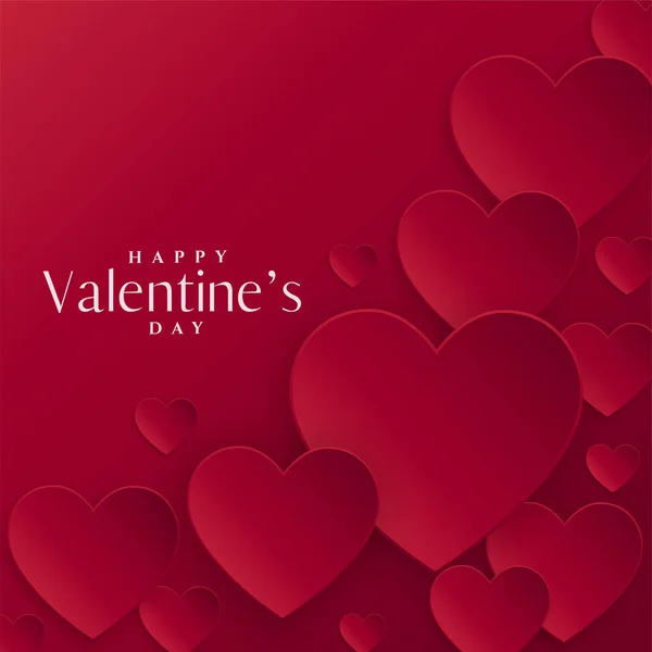 Красные Сердца Фон День Святого Валентина — стоковый вектор
