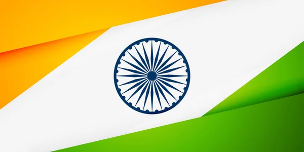 Bandera India Bandera Estilo Geométrico — Archivo Imágenes Vectoriales